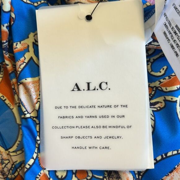 New A.L.C Amina Bikini Bottom Sea Blue Swimwear XS Tie String Beach Bohemian - Picture 4 of 5